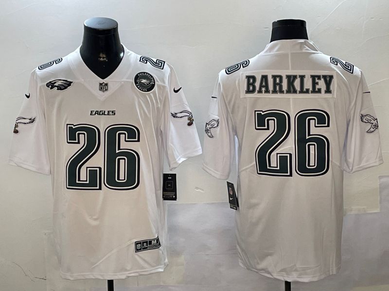 Men Philadelphia Eagles #26 Barkley White 2024 Nike Limited NFL Jersey style 01023->philadelphia eagles->NFL Jersey